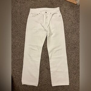 Levi's 501 White Straight-Leg Jeans Classic Denim